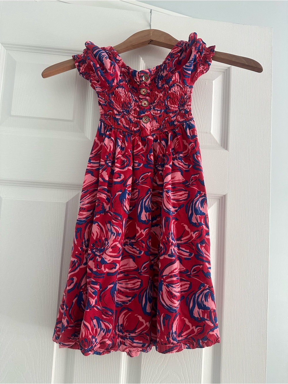 Vince Camuto Girls Floral Smocked Sundress, size 4